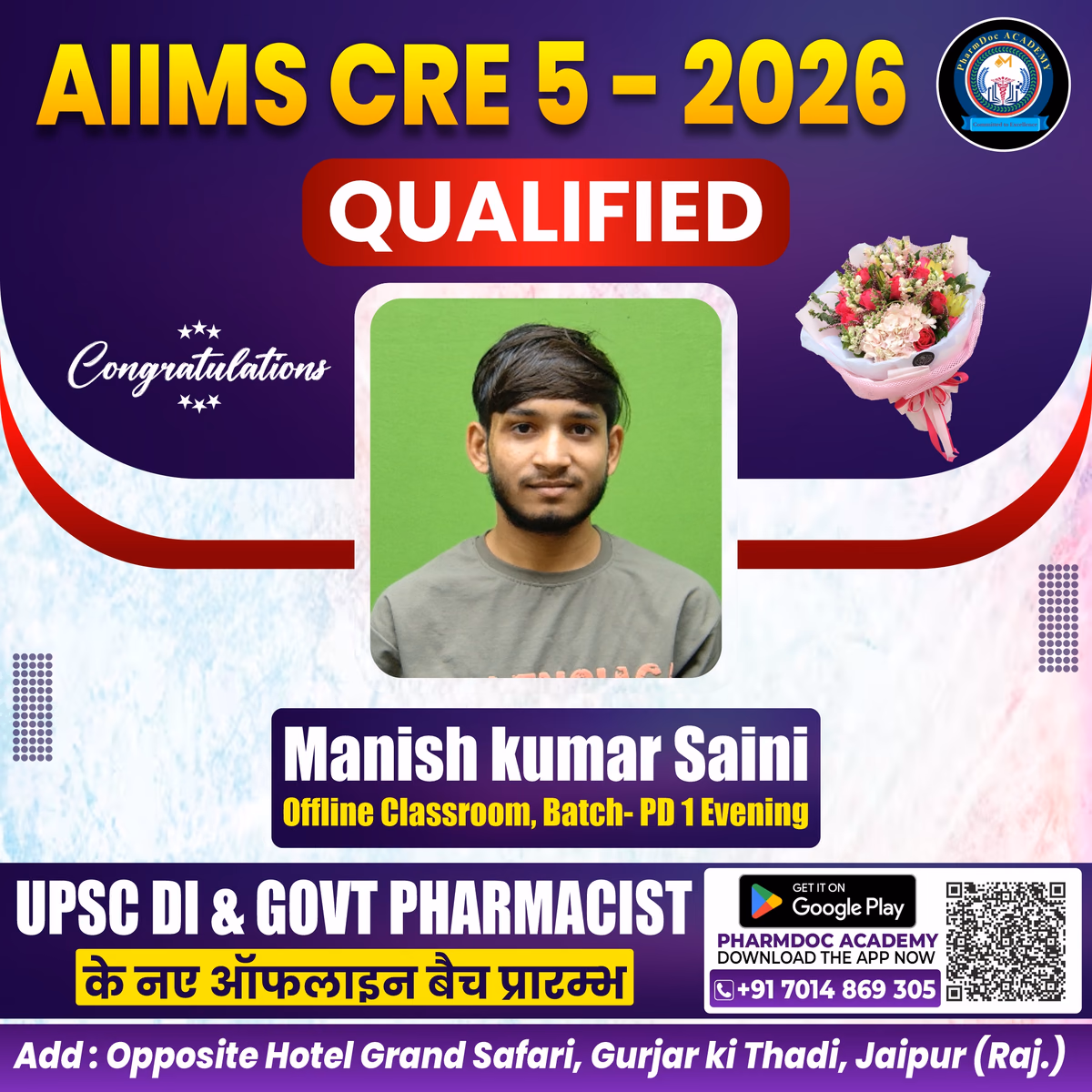 PharmDoc Academy AIIMS CRE 5 Qualified 